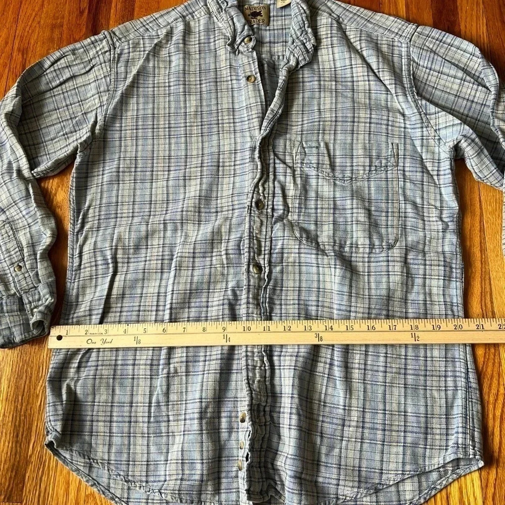Madison Trader plaid button down - Picture 3 of 6
